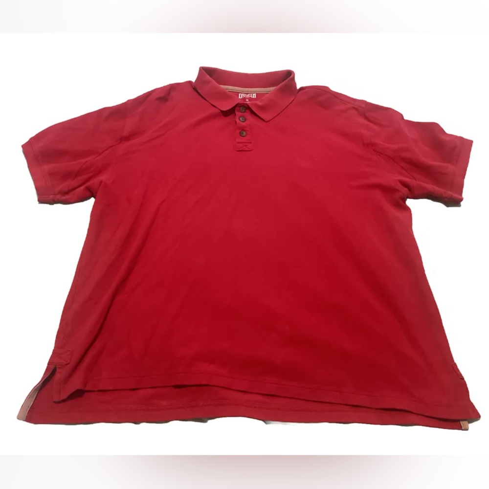 Duluth Trading Co Short Sleeve 100% Cotton Polo Shirt Men's XL Solid Red